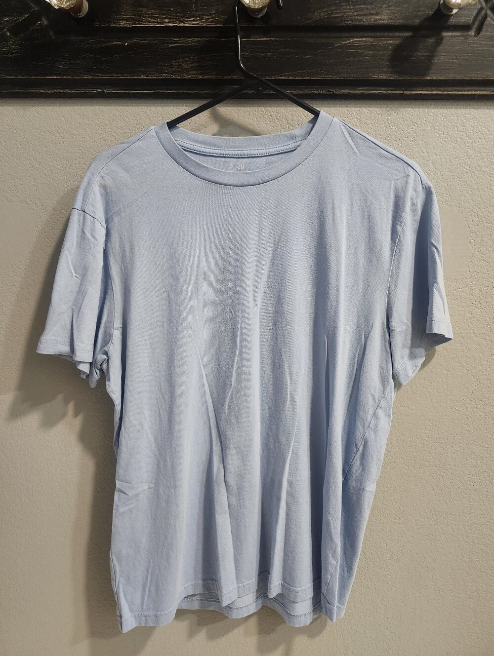 H&M Men's Crew Neck T-Shirt - Light Blue